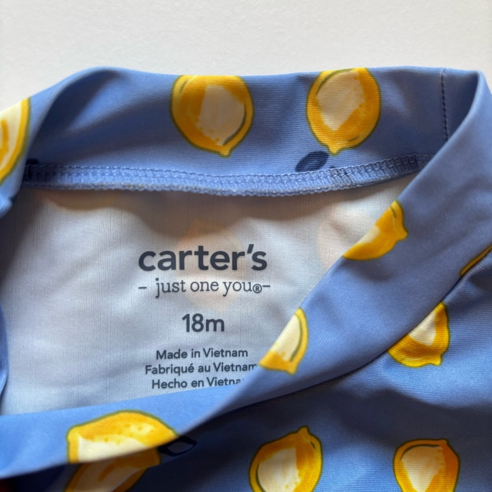 Carter's Blue Lemon Print Rashguard Set - Picture 4 of 7
